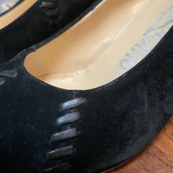 Salvatore Ferragamo Womens suede and leather stitch shoes pumps size 6 - Picture 8 of 9